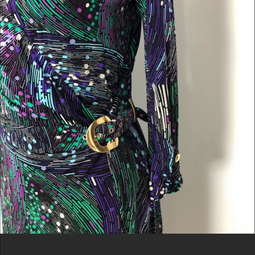 Cache Long Sleeve Belted Wrap Dress